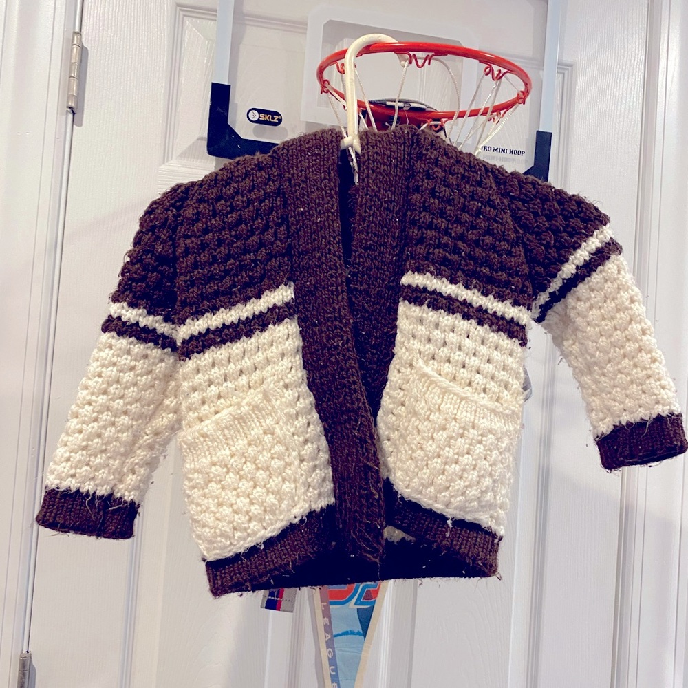 Hand Knit Hooded Sweater